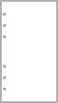 Handy Forms Personal Size Blank Pages Planner Insert Sized and Punched for Filofax Personal Notebook 37 x 675