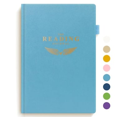 SIMVIA Reading Journal Elegant Book Journal Reading Log for Reviews and Progress Tracking Thoughtful Gift for Books Lovers Readers 110 Book Reviews Ocean Blue