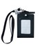 Teanea PU Leather Lanyard Meeting Notebook Neck Hanging Notepad with ID Slot and Pen 35X51inch Black