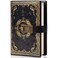 TIEFOSSI Vintage Leather Journal Notebook with Combination Lock A5 Embossed Flower Secret Diary Ruled Lined Paper for Writing Gift for Women Girls Children Black