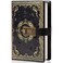 TIEFOSSI Vintage Leather Journal Notebook with Combination Lock A5 Embossed Flower Secret Diary Ruled Lined Paper for Writing Gift for Women Girls Children Black