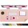 AFIING Large Desk Mat 472 x 175 Leather Desk Pad Protector with Natural Cork PU Leather NonSlip Office Desk Mat DoubleSided Mouse Pad Waterproof Large Desk Pad for Office and Home Pink