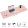 AFIING Large Desk Mat 472 x 175 Leather Desk Pad Protector with Natural Cork PU Leather NonSlip Office Desk Mat DoubleSided Mouse Pad Waterproof Large Desk Pad for Office and Home Pink