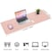 AFIING Large Desk Mat 472 x 175 Leather Desk Pad Protector with Natural Cork PU Leather NonSlip Office Desk Mat DoubleSided Mouse Pad Waterproof Large Desk Pad for Office and Home Pink