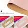 AFIING Large Desk Mat 472 x 175 Leather Desk Pad Protector with Natural Cork PU Leather NonSlip Office Desk Mat DoubleSided Mouse Pad Waterproof Large Desk Pad for Office and Home Pink