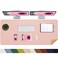 AFIING Large Desk Mat 472 x 175 Leather Desk Pad Protector with Natural Cork PU Leather NonSlip Office Desk Mat DoubleSided Mouse Pad Waterproof Large Desk Pad for Office and Home Pink