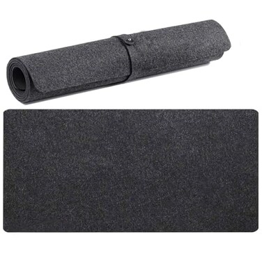 FUGEST Large Felt Desk Pad Desk Protective Computer Pad Minimalistic Felt AntiSlip Desk Mat for Keyboard and Mouse 3543X157490x40cm Dark Gray