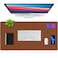 K KNODEL Desk Mat Blotter DualSided Office Desk Pad Waterproof Desk Mat for Desktop Desk Blotters PVC Leather Pad Protector Brown 315 x 157