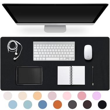 CADONO Leather Desk Pad ProtectorNonSlip Desk PadonSlip PU Leather Large Mouse PadEasy Clean Desk Protecor MatWriting Pad for Office WorkHomeDecorBlack 315 x 157