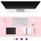 CADONO Leather Desk Pad ProtectorNonSlip Desk PadonSlip PU Leather Large Mouse PadEasy Clean Desk Protecor MatWriting Pad for Office WorkHomeDecorPink 236 x 137