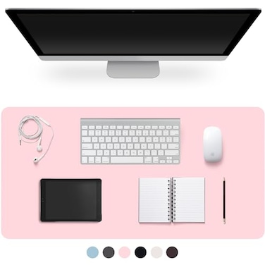 CADONO Leather Desk Pad ProtectorNonSlip Desk PadonSlip PU Leather Large Mouse PadEasy Clean Desk Protecor MatWriting Pad for Office WorkHomeDecorPink 236 x 137