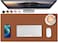 SUJAYU Dual Sided PU Leather Desk Pad Mouse Pad Office Desk Mat NonSlip Laptop Desk Pad Waterproof Desk Writing Pad for Office and Home 236 x 118 BrownSilver