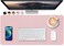 SUJAYU Dual Sided PU Leather Desk Pad Mouse Pad Office Desk Mat NonSlip Laptop Desk Pad Waterproof Desk Writing Pad for Office and Home 236 x 118 PinkLight Blue