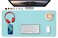 SUJAYU Dual Sided PU Leather Desk Pad Mouse Pad Office Desk Mat NonSlip Laptop Desk Pad Waterproof Desk Writing Pad for Office and Home 315 x 157 Light BlueSliver