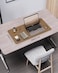 YSAGi DoubleSided Desk Pad 315x157Leather Desk Mat Eco Cork Desk Pad ProtectorLarge Mouse PadWaterproof Desk Blotter for OfficeHomeKhaki