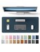 YSAGi Leather Desk Protector Office Mat Large Mouse Mat NonSlip PU Leather Blotter Laptop Desk Mat Waterproof Writing Pad for Office and Home Dark Blue 236 x 138