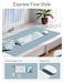 YSAGi Leather Desk Protector Office Mat Large Mouse Mat NonSlip PU Leather Blotter Laptop Desk Pad Waterproof Writing Pad for Office and Home Ice Blue 236 x 138