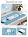 YSAGi Leather Desk Protector Office Mat Large Mouse Mat NonSlip PU Leather Blotter Laptop Desk Pad Waterproof Writing Pad for Office and Home Sea Blue 236 x 138