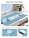 YSAGi Leather Desk Protector Office Mat Large Mouse Mat NonSlip PU Leather Blotter Laptop Desk Pad Waterproof Writing Pad for Office and Home Sea Blue 236 x 138