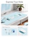 YSAGi Leather Desk Protector Office Mat Large Mouse Mat NonSlip PU Leather Blotter Laptop Pad Waterproof Writing Pad for Office and Home Baby Blue 354 x 17