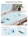 YSAGi Leather Desk Protector Office Mat Large Mouse Mat NonSlip PU Leather Blotter Laptop Pad Waterproof Writing Pad for Office and Home Baby Blue 354 x 17