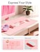 YSAGi Leather Desk Protector Office Mat Large Mouse Mat NonSlip PU Leather Blotter Laptop Pad Waterproof Writing Pad for Office and Home Light Pink 236 x 138