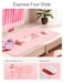 YSAGi Leather Desk Protector Office Mat Large Mouse Mat NonSlip PU Leather Blotter Laptop Pad Waterproof Writing Pad for Office and Home Light Pink 236 x 138