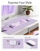 YSAGi PU Leather Desk Pad Protector NonSlip Waterproof Desk Mat for Office Home Easy Clean Large Mouse Pad Laptop Writing Blotter 236x138 Light Purple