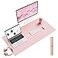 YSAGi Writing Desk Pad Protector AntiSlip Thin Mousepad for ComputersOffice Desk Accessories Laptop Waterproof Desk Protector for Office Decor and Home Pink 354 x 17