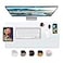 Wadrac Desk Mat Clear Plastic Office Home Table Pad Blotter Mats Writing Desk Topper Protector with Mouse Pad for Laptop Computer Desktop Keyboard Pads Multifunctional Mat Transparent Wipeable PVC 17x