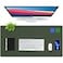 K KNODEL Desk Mat Blotter DualSided Office Desk Pad Waterproof Desk Mat for Desktop Desk Blotters PVC Leather Pad Protector Dark Green 315 x 157