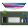 K KNODEL Desk Mat Blotter DualSided Office Desk Pad Waterproof Desk Mat for Desktop Desk Blotters PVC Leather Pad Protector Dark Green 315 x 157