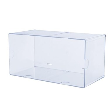 Deflecto Stackable Open Cube Organizer Desk and Craft Organizer Clear Large 6W x 6H x 12D 350501