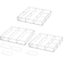 Peohud 2 Pack Acrylic Drawer Organizer Tray 63 Section Clear Makeup Tray Organizer for Drawer Junk Drawer Storage for Office Desk Supplies and Accessories