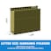 RAZCC Extra Capacity Hanging File Folders 30 Pack Letter Size Reinforced Hanging Folders with Heavy Duty 3 Inch Expansion for Bulky Files Filing Cabinet Adjustable Tabs Green