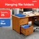 STAPLES Staples Hanging File Folders Letter Size Blue 5Tab 15Cut Tabs Includes Tabs Inserts 25Pack