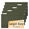 SUNEE Hanging File Folders Legal Size25 Pack Reinforced Hang Folders Adjustable 15Cut Tabs Designed for Bulky Files Filing Cabinet Standard Green