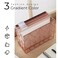Y YOMA 6 Pack Gradient Hanging File Folders Letter Size Decorative Hanging Folder Pretty File Folder Organizer for Filing Cabinet Office Home with 15Cut Adjustable Tabs Coco Mocha
