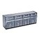 Deflecto 20404OP Fourbin horizontal tilt bin storage system 2358w x 658d x 818h black