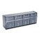 Deflecto 20404OP Fourbin horizontal tilt bin storage system 2358w x 658d x 818h black