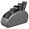 SITHON Remote Control Holder with 5 Compartments PU Leather Remote Caddy Desktop Organizer Store TV DVD BluRay Media Player Heater Controllers Dark Gray