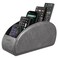 SITHON Remote Control Holder with 5 Compartments PU Leather Remote Caddy Desktop Organizer Store TV DVD BluRay Media Player Heater Controllers Dark Gray