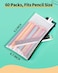 Smarpau 60pcs Zipper Pencil Pouch 93 x 47 Small Pencil Cases Bulk Waterproof Mesh Zipper Pouch Bags for Organizing Travel Office