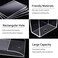 APSOONSELL Clear Acrylic Remote Control Holder Small Media Storage Box TV Control Caddy Smart Phone Station 1 Compartment