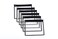 Augbunny Multipurpose Water Resisitant Clear PVC Organizer Bag Pouch with Zipper Closure 6pack
