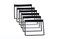 Augbunny Multipurpose Water Resisitant Clear PVC Organizer Bag Pouch with Zipper Closure 6pack