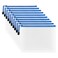 AUSTARK 10 Pcs Zipper File Bags Waterproof Plastic Mesh Pouch for Office School Board Game Storage Bags A5 Size 92x67 White and Blue