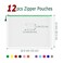 AUSTARK Plastic Mesh Zipper Pouch 12Pcs Zipper File Bags with Label Pocket A3 Size 169x12in White
