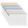 AUSTARK Plastic Mesh Zipper Pouch 12Pcs Zipper File Bags with Label Pocket A3 Size 169x12in White