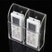 mollensiuer Clear Acrylic TV Remote Control Holder Remote Control Caddy Wall Mount Media Organizer Storage Box Rack for Phone Air Conditioner TV Remote Control Storage Case 2 Grids